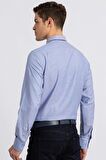 Tudors Modern Slim Fit Dar Kesim Armürlü Erkek Gömlek