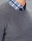 Tudors Slim Fit Dar Kesim Bisiklet Yaka Petek Desenli Erkek Kazak