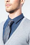 Tudors Slim Fit Dar Kesim Düğmeli Düz Pamuk Erkek Hırka