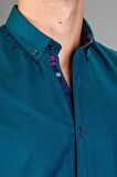 Tudors Slim Fit Dar Kesim Uzun Kol Poplin Oxford Erkek Gömlek