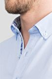 Tudors Slim Fit Dar Kesim Uzun Kol Poplin Oxford Erkek Gömlek