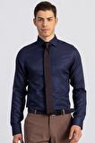 Tudors Slim Fit Dar Kesim Armürlü Erkek Gömlek