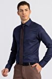 Tudors Slim Fit Dar Kesim Armürlü Erkek Gömlek