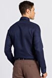 Tudors Slim Fit Dar Kesim Armürlü Erkek Gömlek