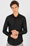 Tudors Slim Fit Dar Kesim Küçük Yaka Düz Erkek Gömlek