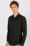Tudors Slim Fit Dar Kesim Küçük Yaka Düz Erkek Gömlek