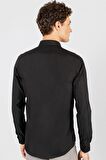 Tudors Slim Fit Dar Kesim Küçük Yaka Düz Erkek Gömlek