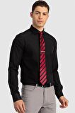 Tudors Slim Fit Dar Kesim Düz Erkek Gömlek