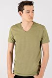Tudors Slim Fit Dar Kesim V Yaka Oxford Erkek T-Sh