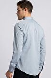 Tudors Slim Fit Dar Kesim Uzun Kol Poplin Oxford Erkek Gömlek