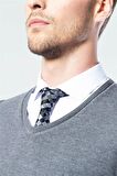 Tudors Slim Fit Dar Kesim V Yaka Pamuklu Erkek Kaz