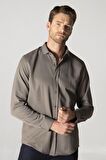 Tudors Slim Fit Dar Kesim Armürlü Erkek Gömlek