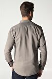 Tudors Slim Fit Dar Kesim Armürlü Erkek Gömlek