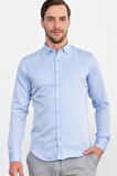 Tudors Slim Fit Dar Kesim Oxford Spor Erkek Gömlek