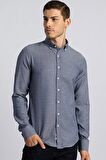 Tudors Slim Fit Dar Kesim Oxford Spor Erkek Gömlek
