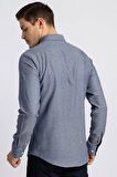 Tudors Slim Fit Dar Kesim Oxford Spor Erkek Gömlek