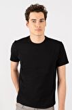 Tudors Slim Fit Dar Kesim Bisiklet Yaka Düz basic Kısa Kol T-Shirt