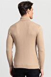 Tudors Slim Fit Dar Kesim Tam Balıkçı Yaka Saç Örg