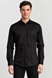 Tudors Slim Fit Dar Kesim Pamuk Saten, Erkek Gömlek
