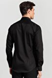 Tudors Slim Fit Dar Kesim Pamuk Saten, Erkek Gömlek