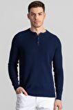 Tudors slim fit üç düğmeli yaka kareli