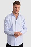 Tudors Modern Slim Fit Dar Kesim Armürlü Erkek Gömlek