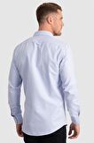 Tudors Modern Slim Fit Dar Kesim Armürlü Erkek Gömlek