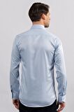 Tudors Modern Slim Fit Düz Saten Erkek Gömlek