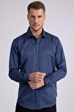 Tudors Modern Slim Fit Düz Saten Erkek Gömlek
