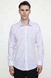 Tudors Modern Slim Fit Pamuklu Kolay Ütü Erkek Beyaz Gömlek