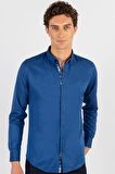 Tudors Slim Fit Dar Kesim Uzun Kol Poplin Oxford
