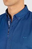 Tudors Slim Fit Dar Kesim Uzun Kol Poplin Oxford