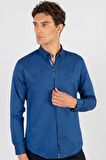 Tudors Slim Fit Dar Kesim Uzun Kol Poplin Oxford