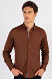 Tudors Slim Fit Dar Kesim Uzun Kol Poplin Oxford