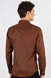 Tudors Slim Fit Dar Kesim Uzun Kol Poplin Oxford