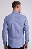 Tudors Slim Fit Dar Kesim Uzun Kol Poplin Oxford