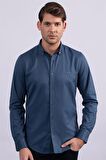 Tudors Slim Fit Dar Kesim Uzun Kol Poplin Oxford