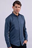 Tudors Slim Fit Dar Kesim Uzun Kol Poplin Oxford