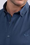 Tudors Slim Fit Dar Kesim Uzun Kol Poplin Oxford