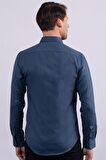 Tudors Slim Fit Dar Kesim Uzun Kol Poplin Oxford