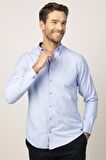 Tudors Slim Fit Dar Kesim Uzun Kol Erkek Gömlek