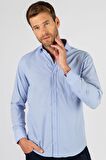 Tudors Klasik Fit Rahat Kesim Cotton Efekt Poplin Erkek Gömlek
