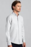 Tudors Slim Fit Dar Kesim Uzun Kol Poplin Oxford