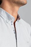 Tudors Slim Fit Dar Kesim Uzun Kol Poplin Oxford