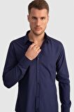 Tudors Slim Fit Dar Kesim Tery Cotton Erkek Gömlek