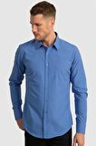 Tudors Slim Fit Dar Kesim Tery Cotton Erkek Gömlek