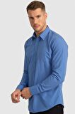 Tudors Slim Fit Dar Kesim Tery Cotton Erkek Gömlek