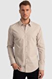 Tudors Slim Fit Dar Kesim Tery Cotton Erkek Gömlek