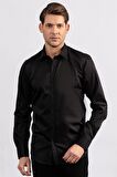 Tudors Modern Slim Fit Koton Saten Premium Seri Erkek Gömlek