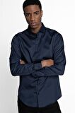 Tudors Slim Fit Koton Saten Premium Seri Erkek Gömlek - TUDORS